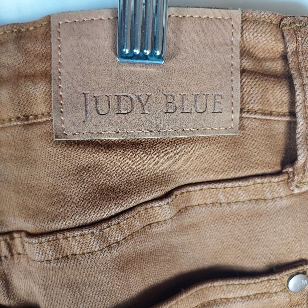 Judy Blue Womens XL Brown Mid Rise Denim Shorts Casual Summer - Picture 4 of 11